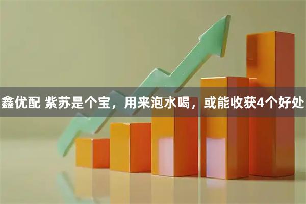 鑫优配 紫苏是个宝，用来泡水喝，或能收获4个好处