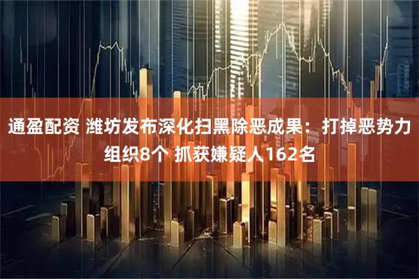 通盈配资 潍坊发布深化扫黑除恶成果：打掉恶势力组织8个 抓获嫌疑人162名