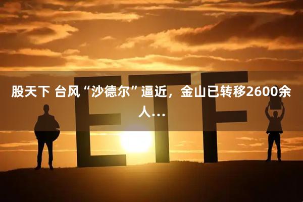 股天下 台风“沙德尔”逼近，金山已转移2600余人…